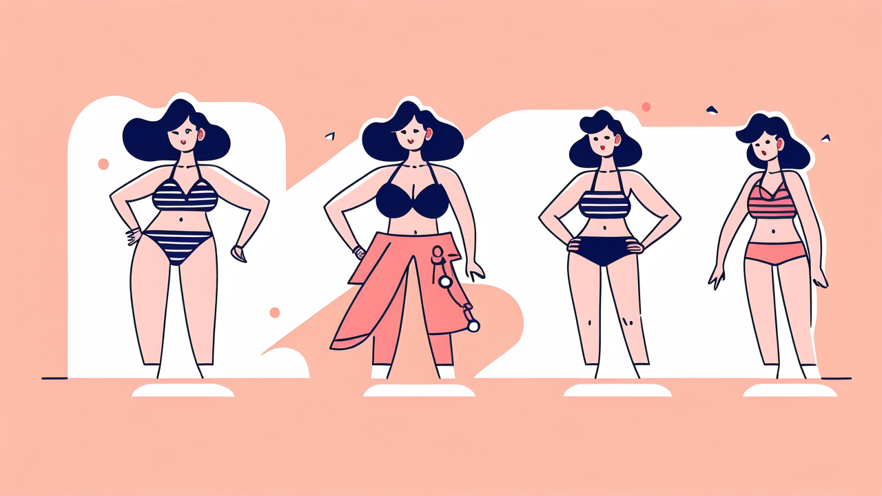 Vintage Beachwear Two-piece Swim Dress with Print for Women