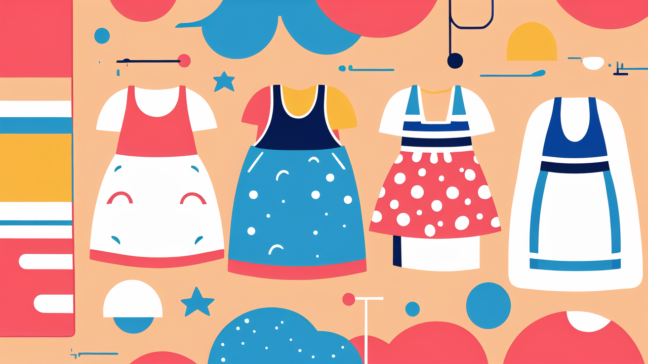 Vintage Beachwear Two-piece Swim Dress with Print for Women