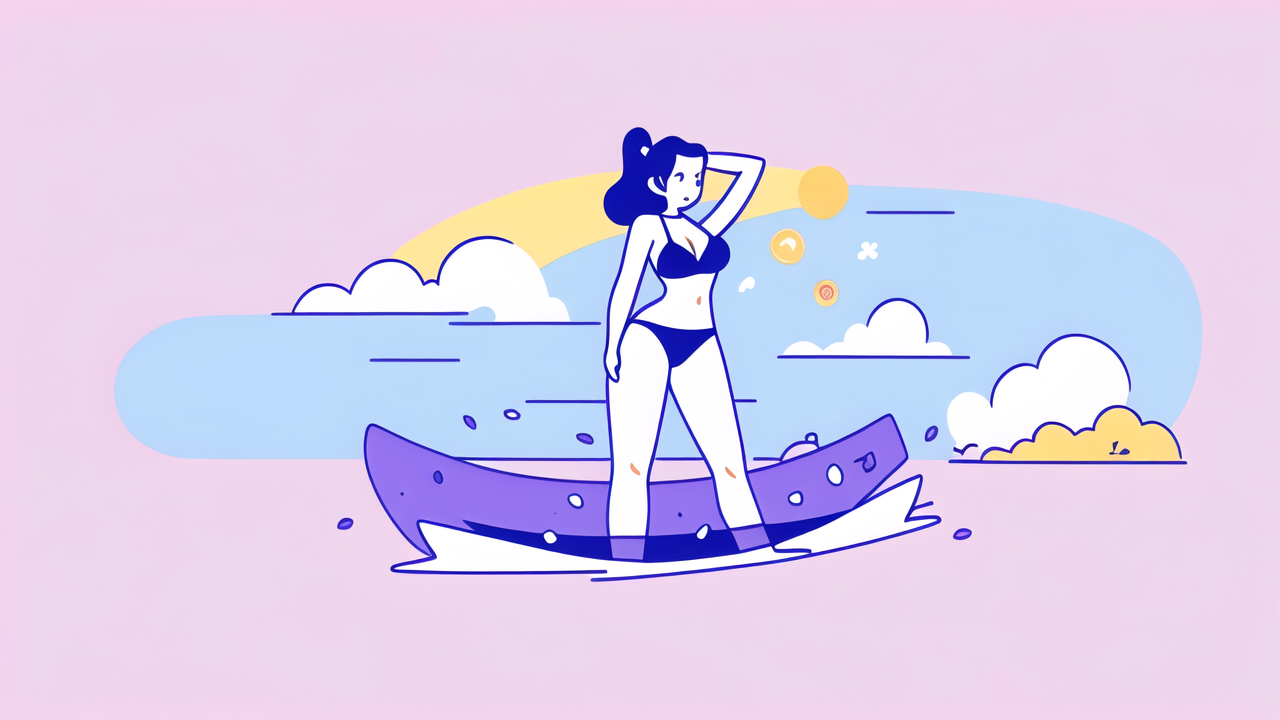 Purple flower bikini