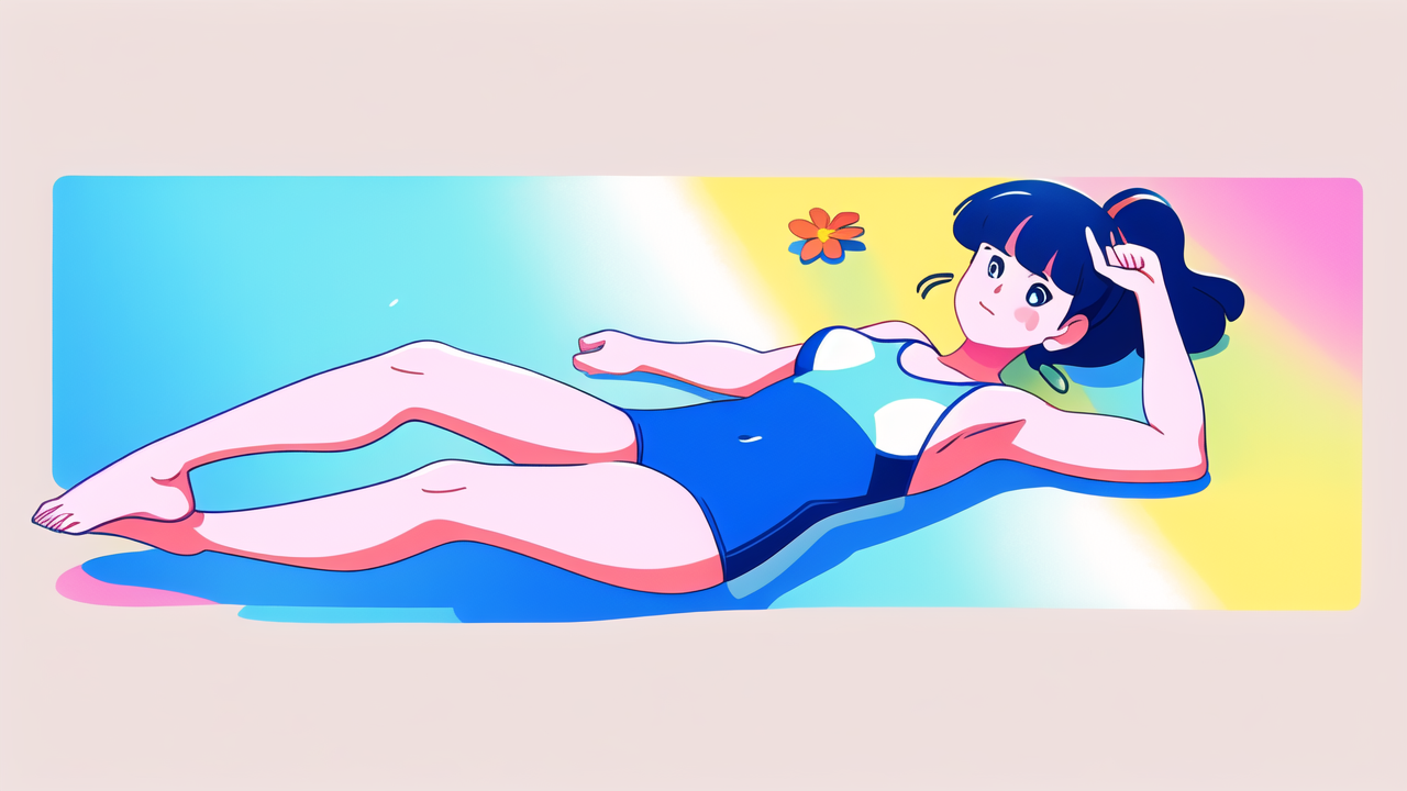 Sexy three-dimensional flower color block one-piece swimsuit