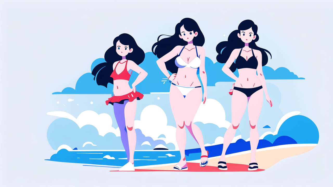 Glowwom solid color bikini set