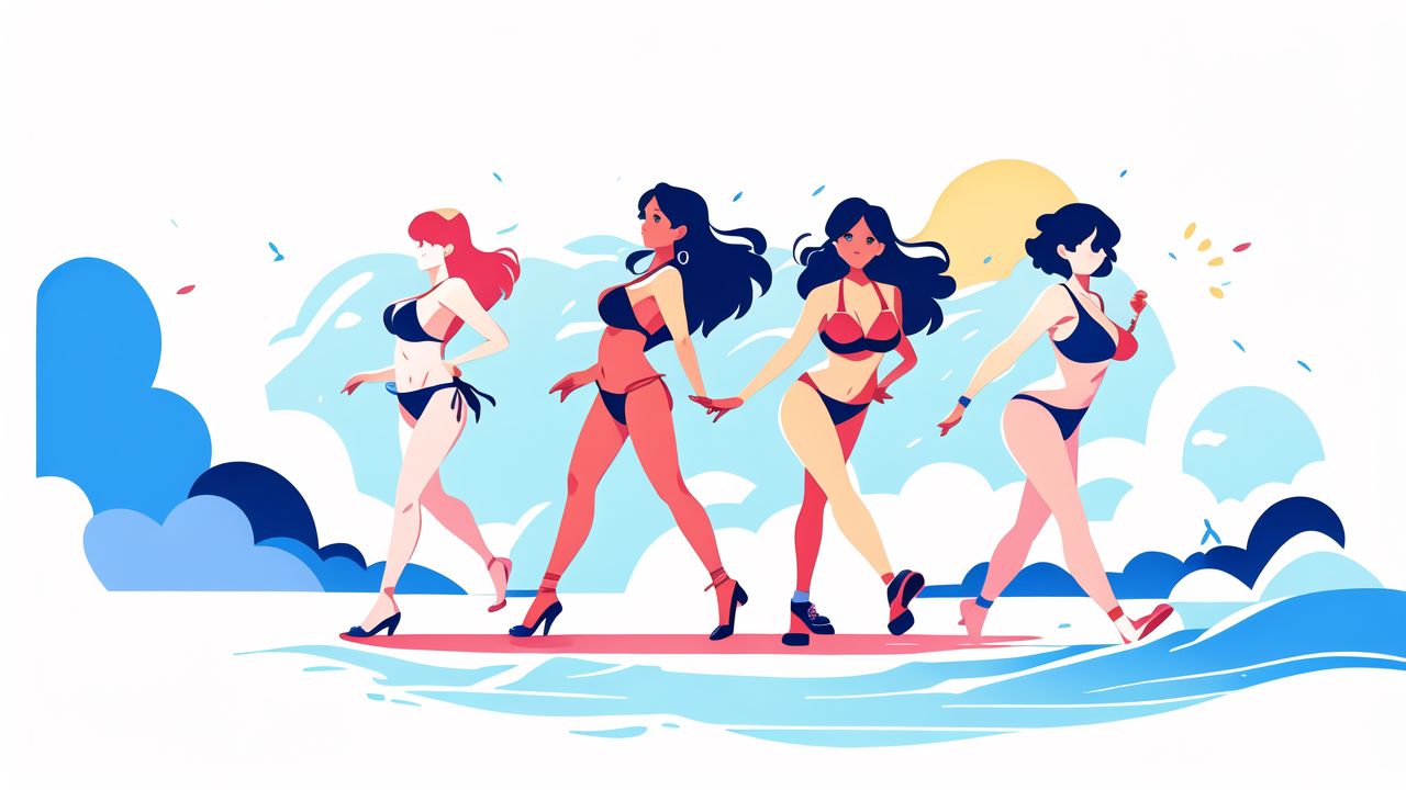 Sexy women in bikini on the beach