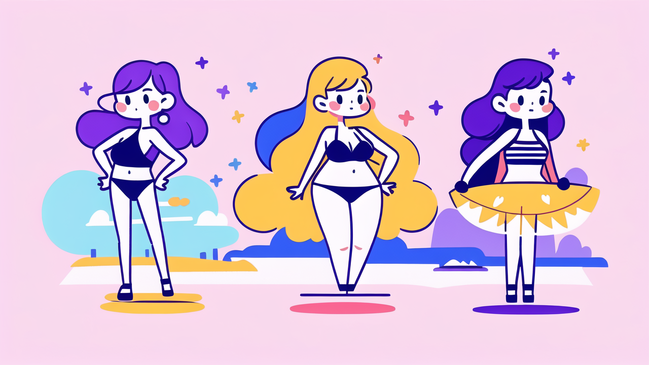 Purple flower bikini