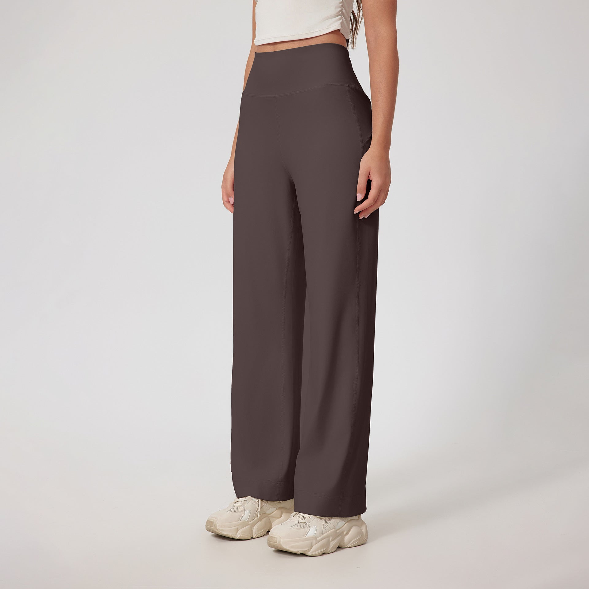 Glowwom straight high-rise flared trousers