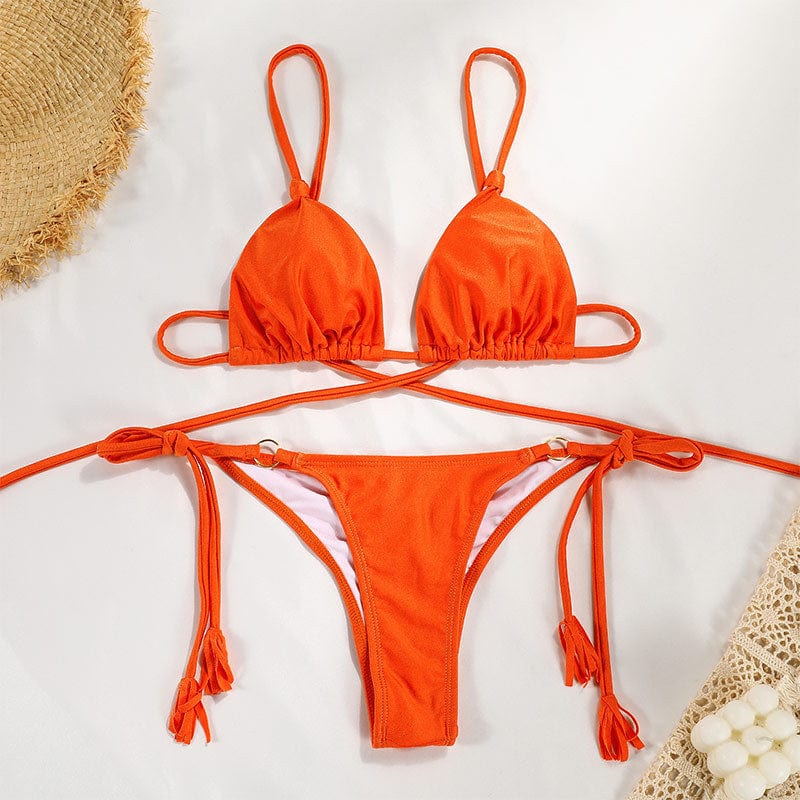 High waist beachwear bikini swimsuit