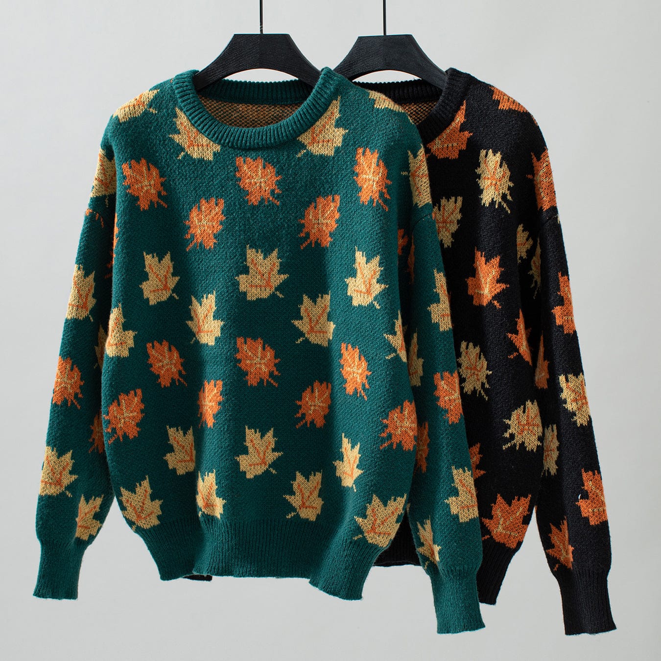 Glowwom Maple Leaf Knit Sweater