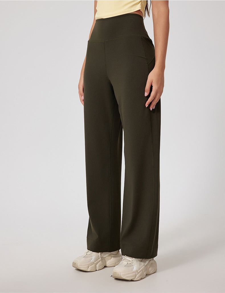 Glowwom straight high-rise flared trousers