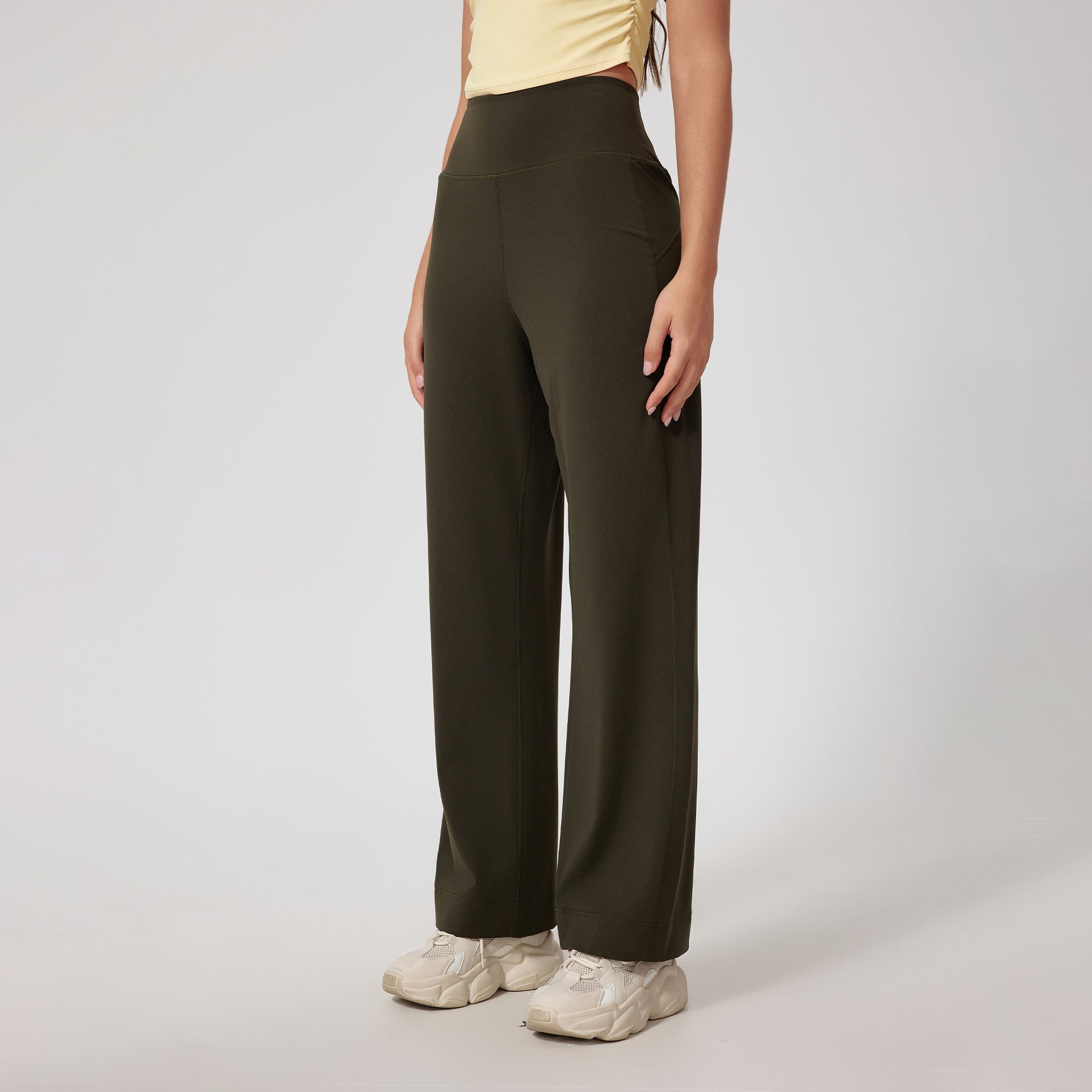 Glowwom straight high-rise flared trousers