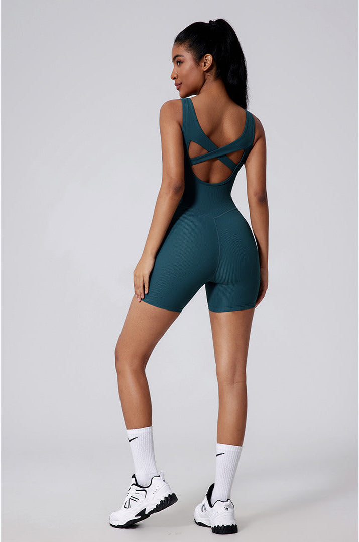 Glowwom Soft Sport Open Back Bodysuit