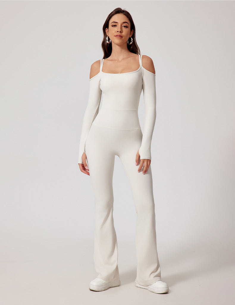 Glowwom long sleeve flared jumpsuit