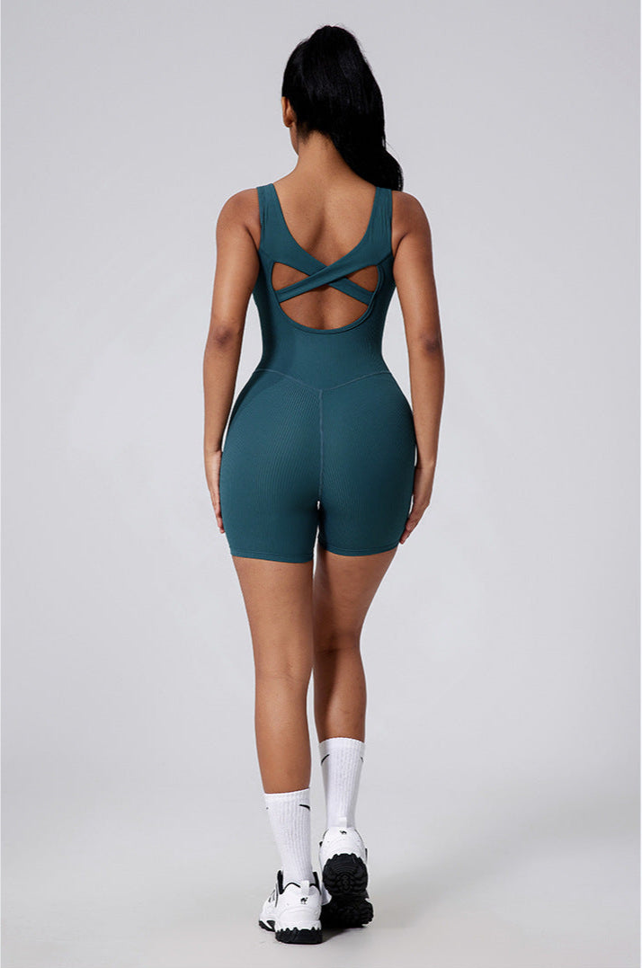 Glowwom Soft Sport Open Back Bodysuit