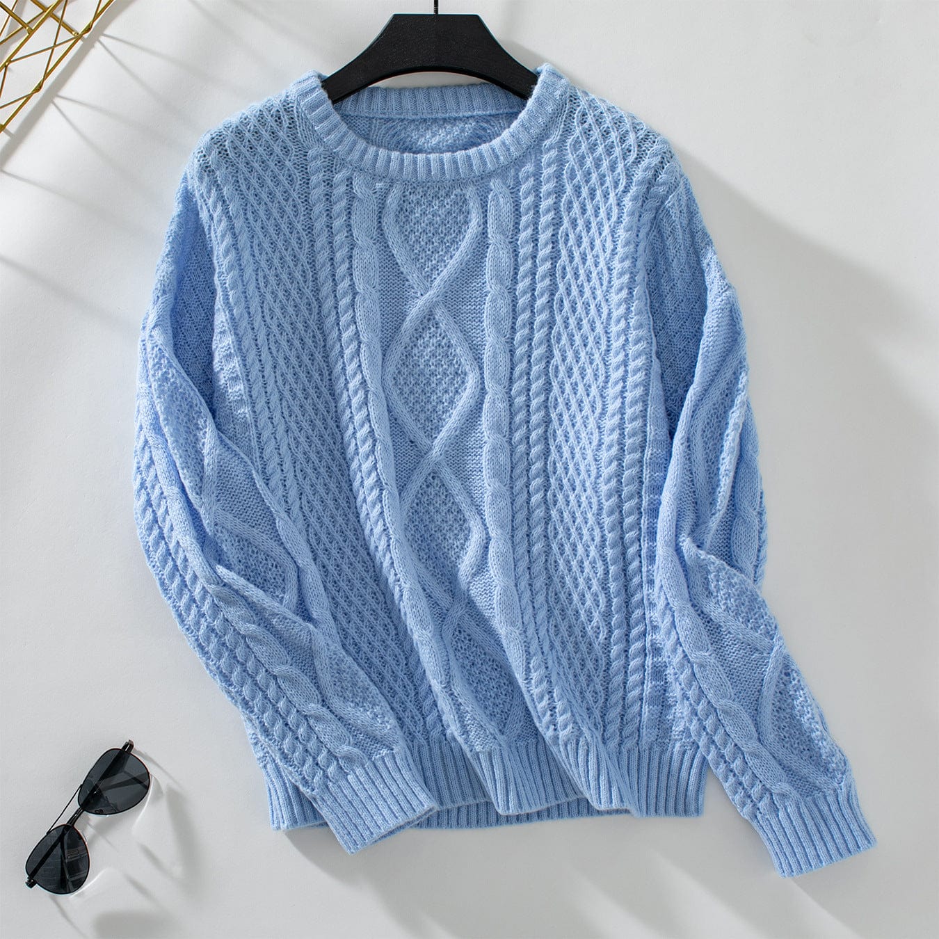 Glowwom Round Neck Casual Sweater