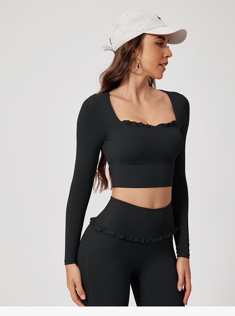 Glowwom Ruffle Long Sleeve Top