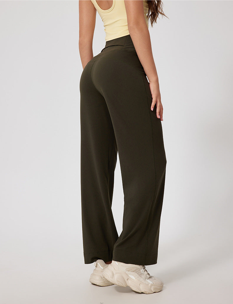 Glowwom straight high-rise flared trousers