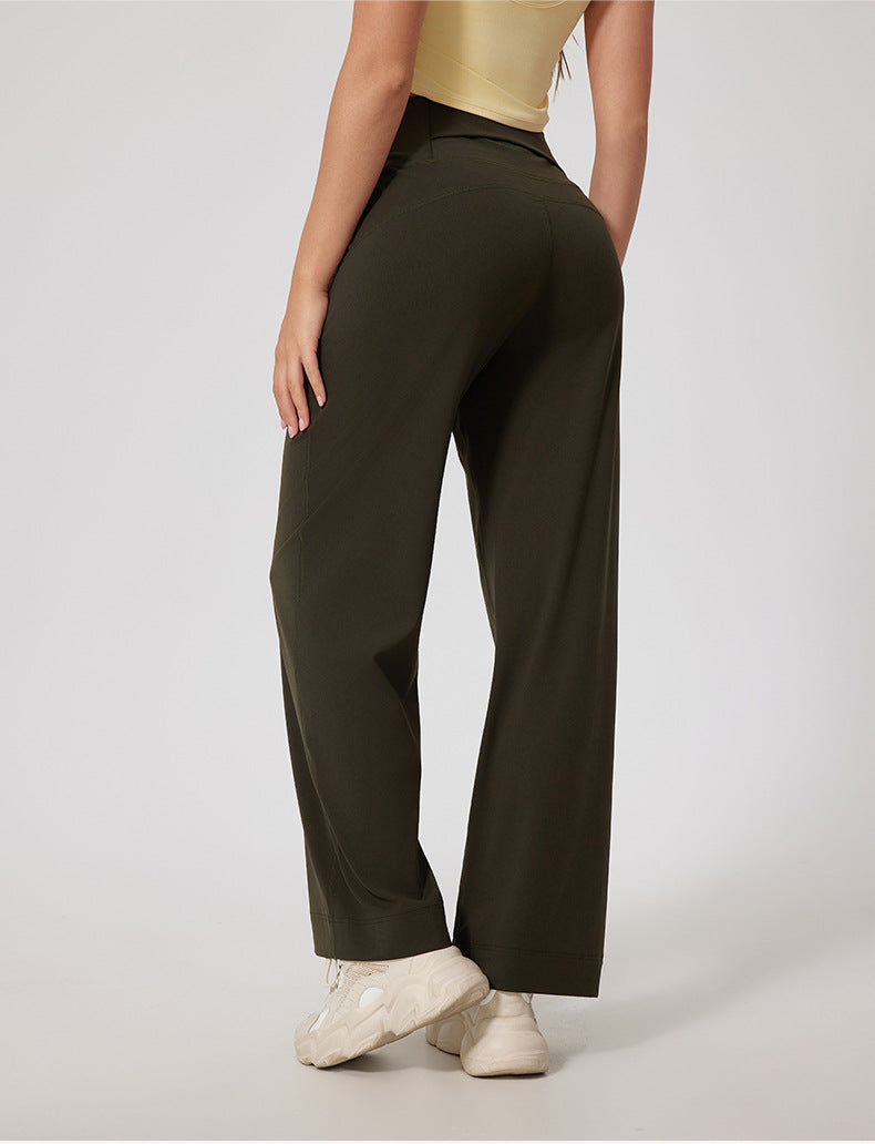 Glowwom straight high-rise flared trousers