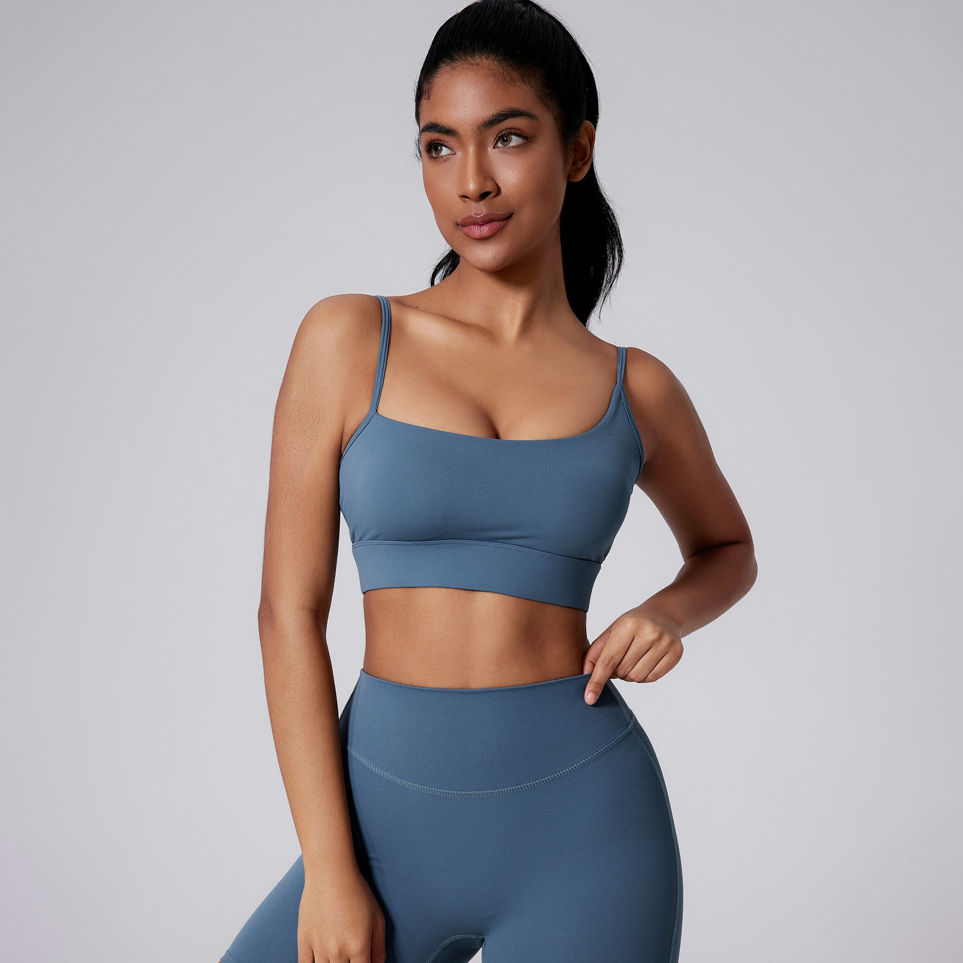 Glowwom Asymmetrical Backless Sports Bra