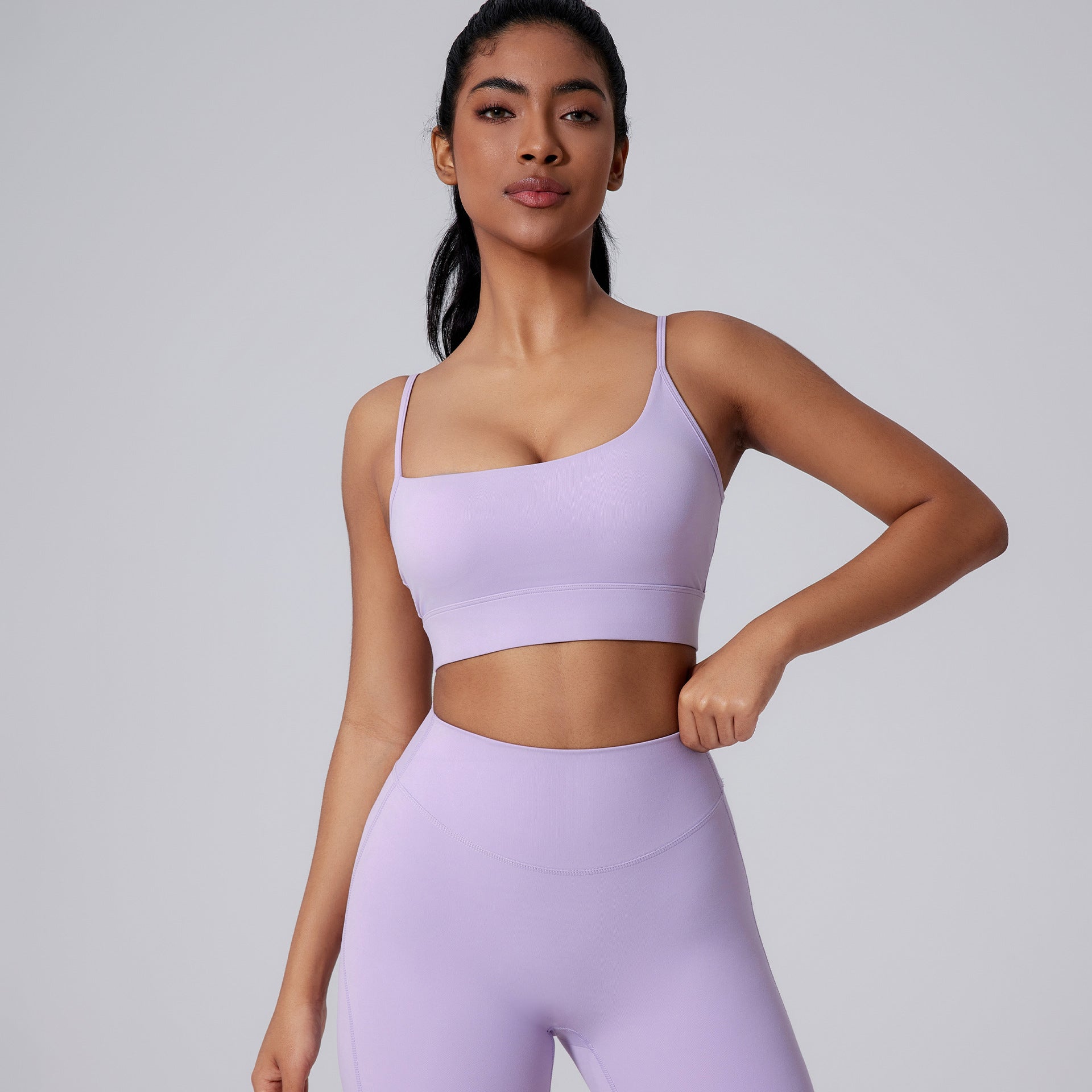 Glowwom Asymmetrical Backless Sports Bra