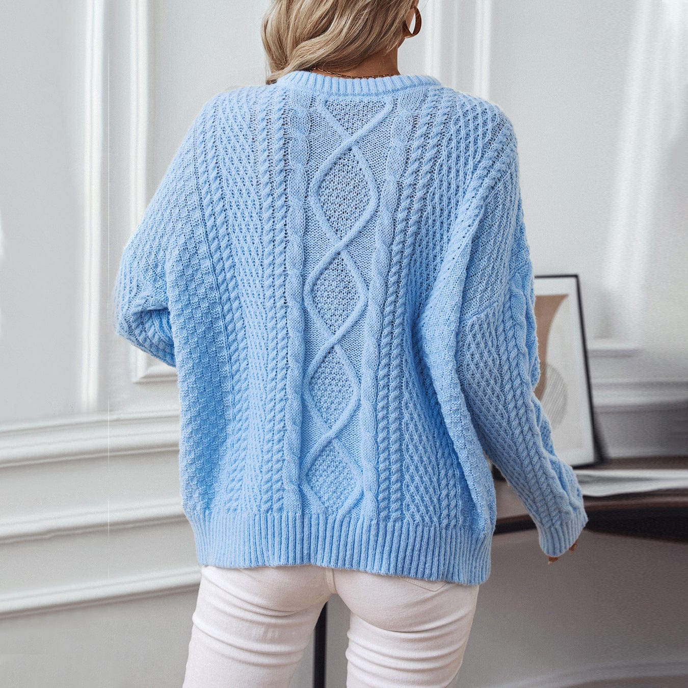 Glowwom Round Neck Casual Sweater