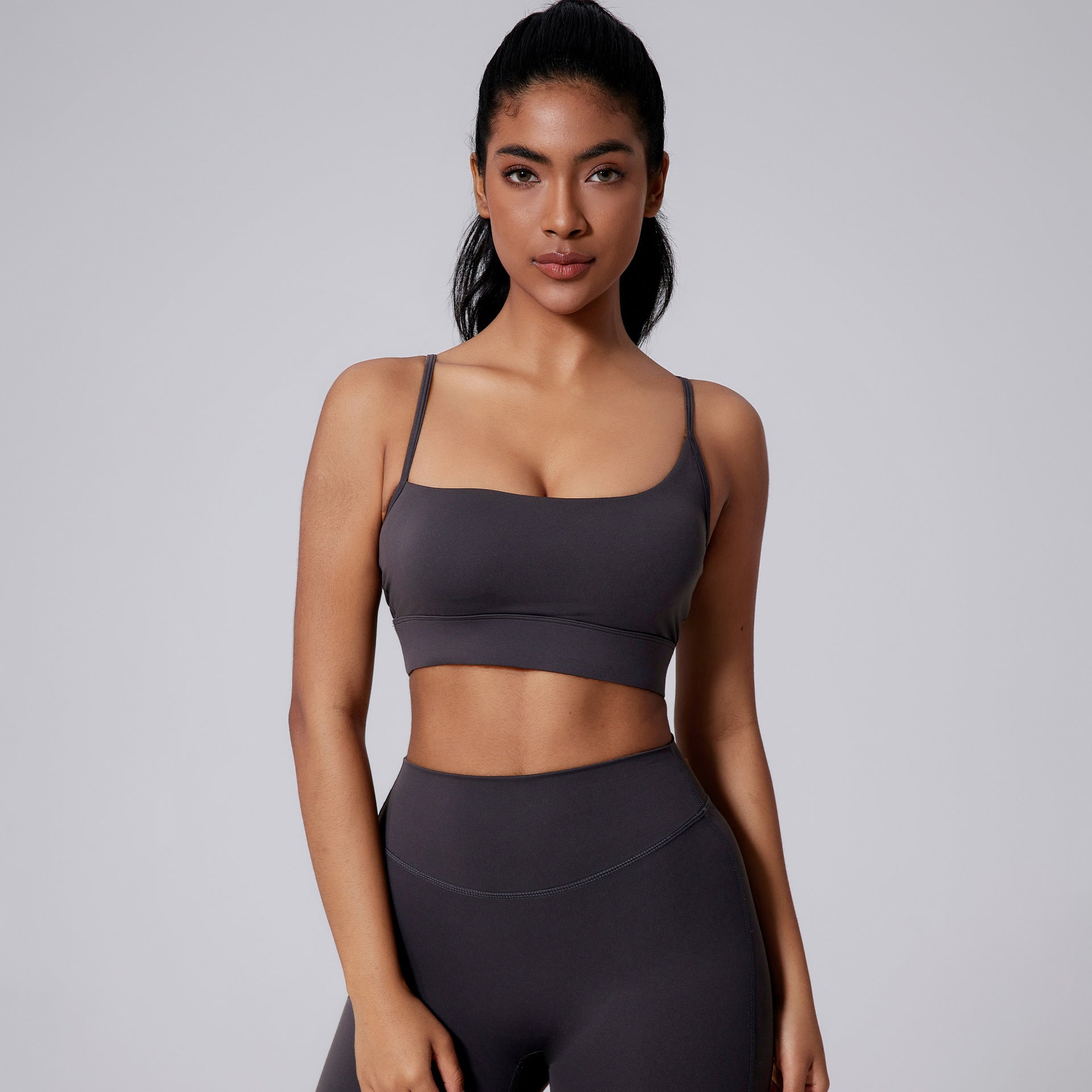 Glowwom Asymmetrical Backless Sports Bra