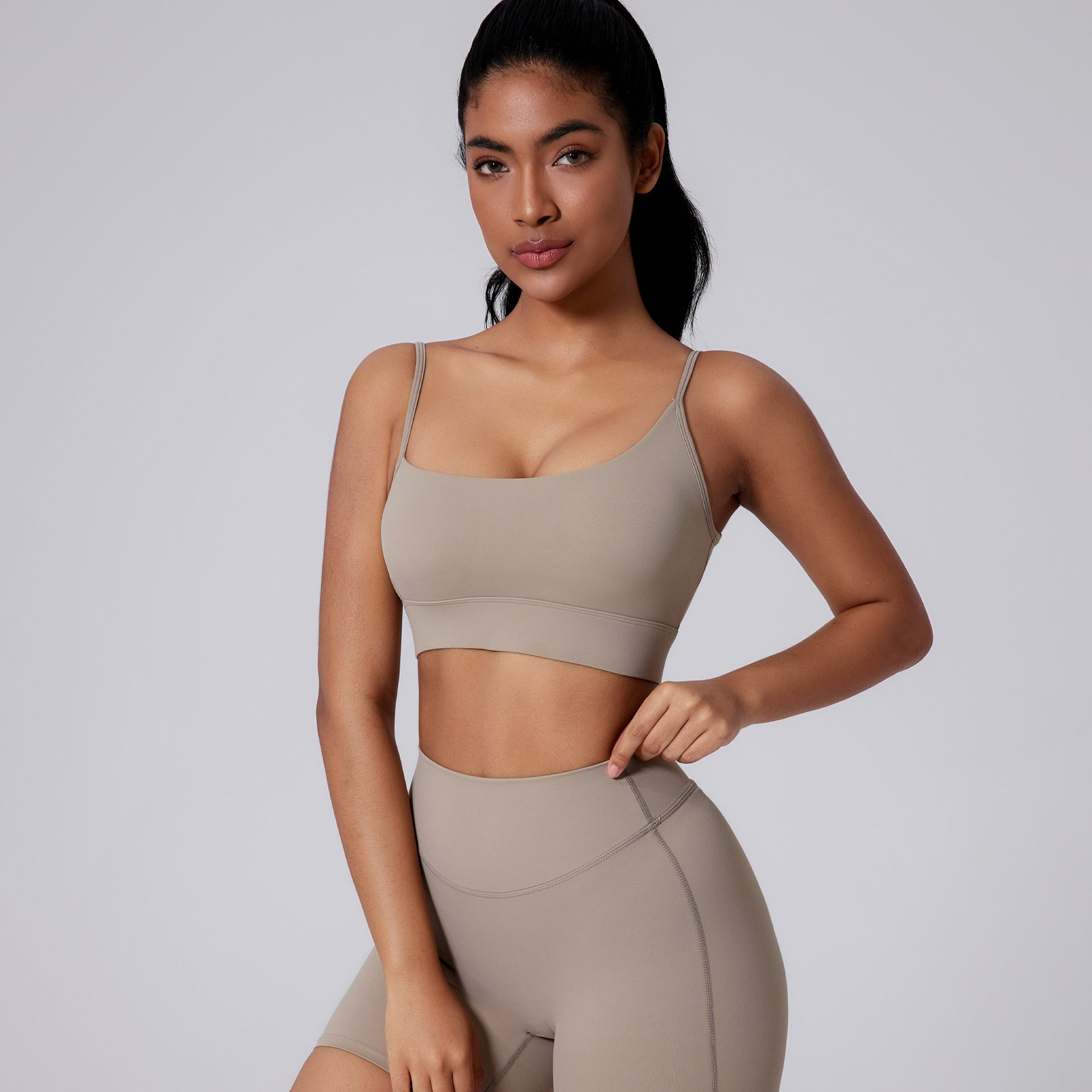 Glowwom Asymmetrical Backless Sports Bra