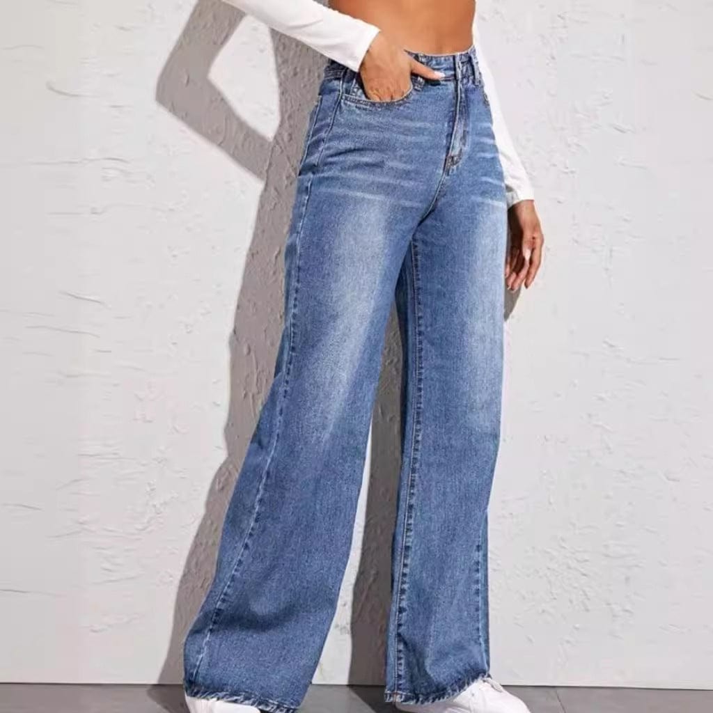 Loose high waist wide leg jeans