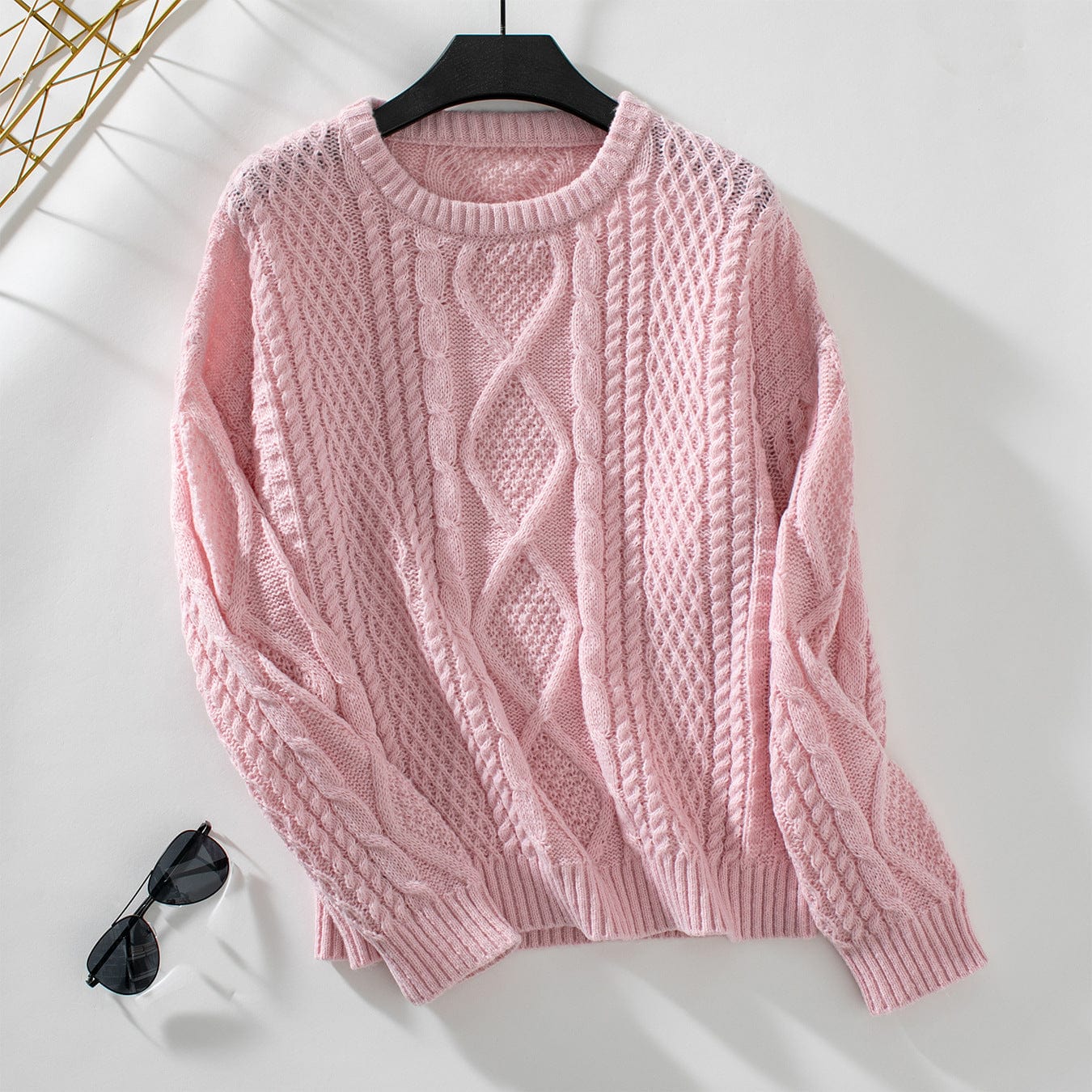 Glowwom Round Neck Casual Sweater