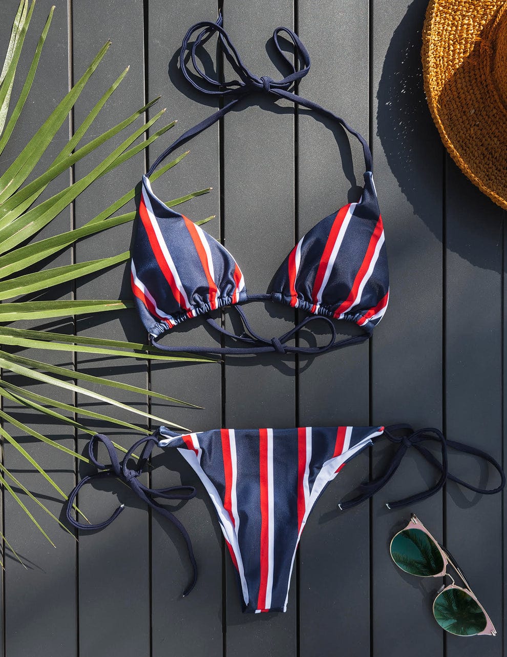Bikini Swimwear Sexy Camisole Triangle Bikini Set